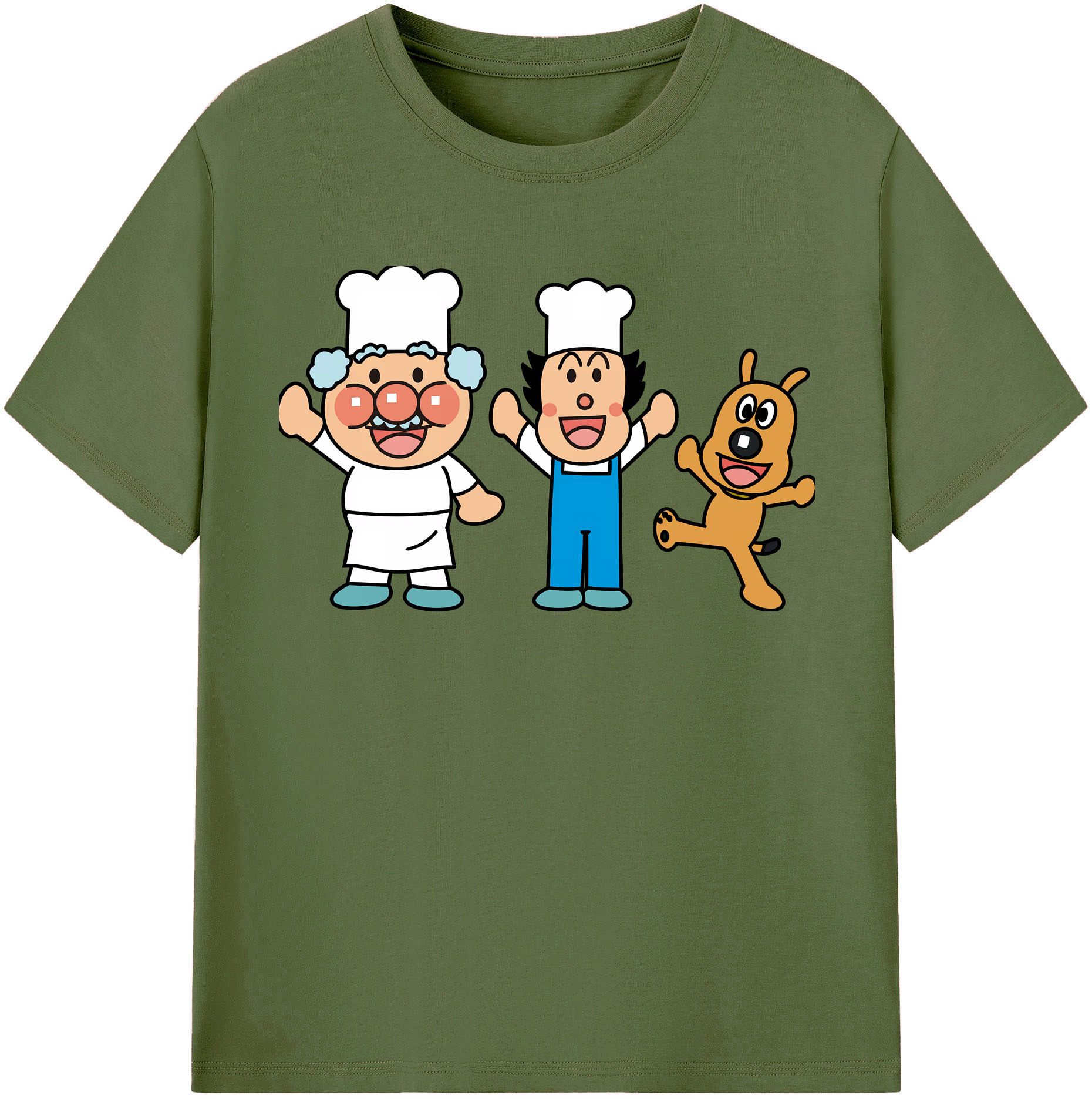 （画像用） アンパンマン Anpanman 綿100％半袖Tシャツ（フロントプリント）